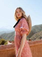 Robe Bohème imprimé Cappadoce Rose - Soi Paris