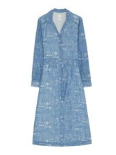 Robe Impériale imprimé Louxor Bleu - Soi Paris
