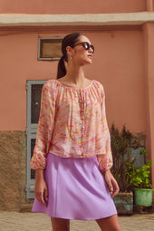 Mini Jupe Lilas en Lyocell - Soi Paris
