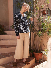 Chemisier en coton col pyjama Black or White - Soi Paris